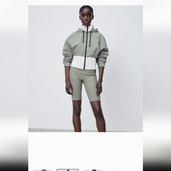 Zara green and white jacket size M - Picture 1 of 4